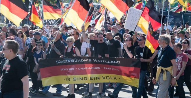 Manifestación de ultraderechistas en Berlín. EFE