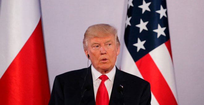 Trump, en Varsovia este jueves. REUTERS/Carlos Barria