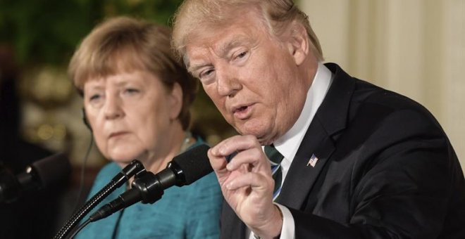 Trump y Merkel ya protagonizaron un estruendoso diálogo de sordos en la cumbre del G-7 de mayo.