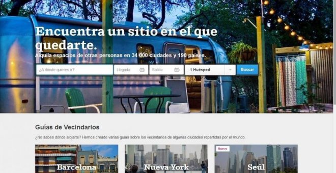 Página web de Airbnb. EP