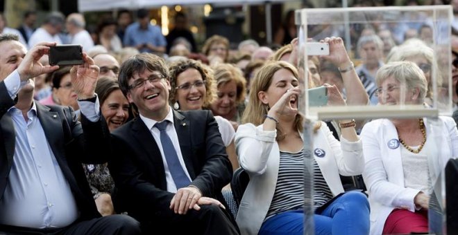 Puigdemont, hace unos días en un acto en Barcelona. EFE/Marta Pérez