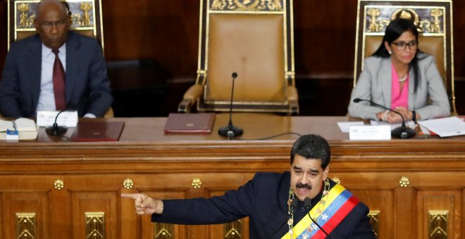 Nicolás Maduro durante una sesión de la ANC. REUTERS/Carlos García Rawlins