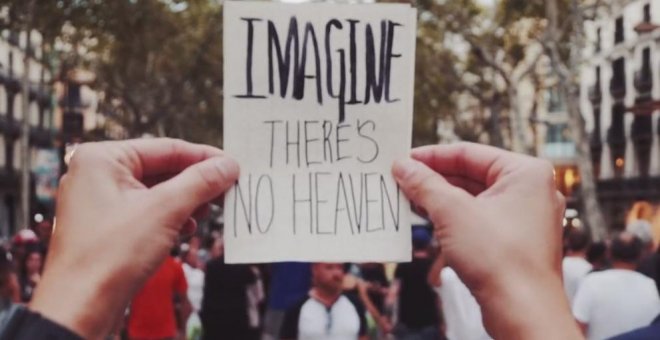 Imagen del vídeo dedicado a las víctimas del ataque terrorista en la Rambla de Barcelona con la música de 'Imagine' / VIMEO