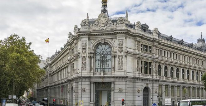 Fachada de la sede del Banco de España en Madrid. EFE