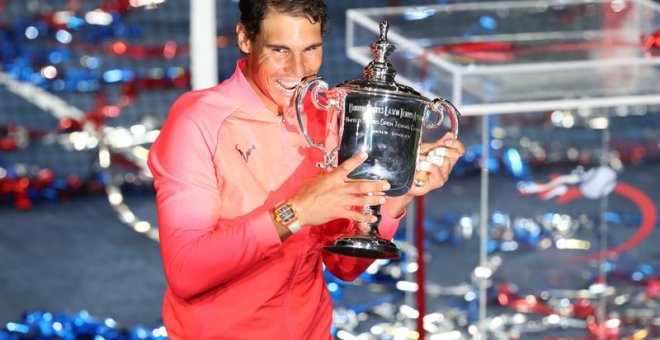 Rafa Nadal, número uno del mundo, gana el Open de Estados Unidos, su 16º Grand Slam. / EFE