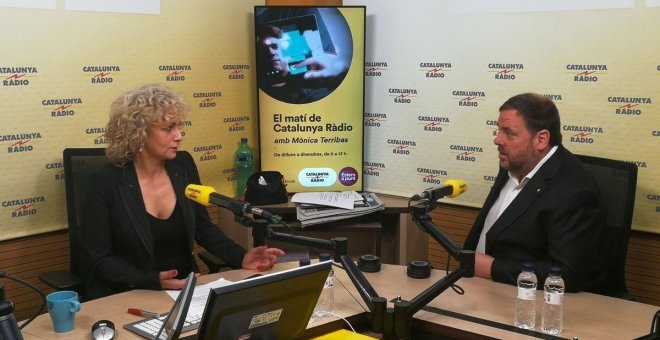 Oriol Junqueras este martes durante su entrevista en Catalunya Ràdio. @esquerra_erc