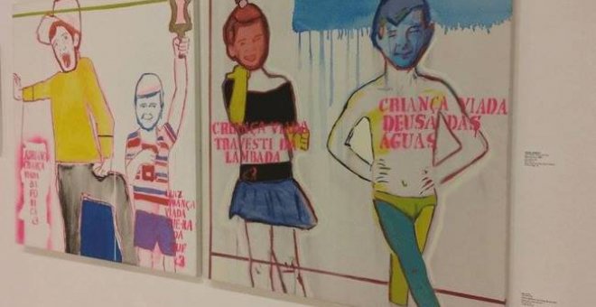 Obra expuesta en el Centro Cultural Santander, parte de la exposición LGTB cancelada
