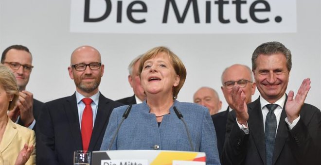 Angela Merkel tras ganar las elecciones en Alemania. /EFE