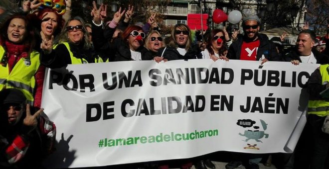 Protesta en Jaén junto a Jesús Candel.
