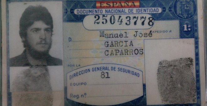 Carnet de identidad de Manuel José García Caparrós