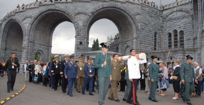 Militares y guardias civiles en la peregrinación a Lourdes de 2011/Foto Ejército del Aire