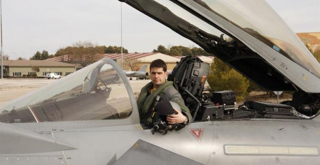 El capitán del Ejército del Aire Borja Aybar, que ha fallecido en un accidente al estrellarse el avión de combate Eurofighter en su base de Albacete.
