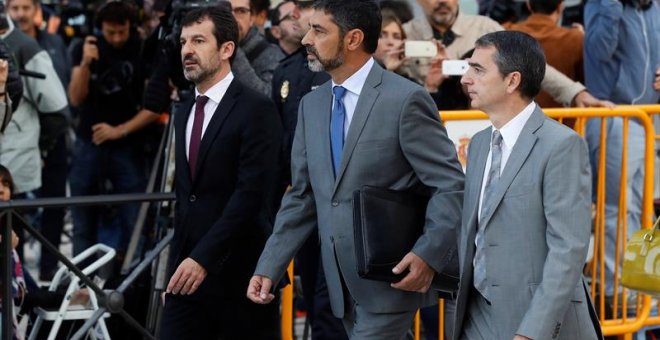 El major dels Mossos d'Esquadra, Josep Lluís Trapero, arribant a l'Audiència Nacional aquest dilluns