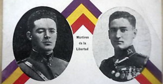 Los capitanes Fermín  Galán y Ángel García Hernández fueron considerados ‘mártires’ por la iconografía de la Segunda República.