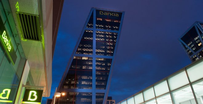 Sede de Bankia en una de las Torres Kio de Madrid. E.P.