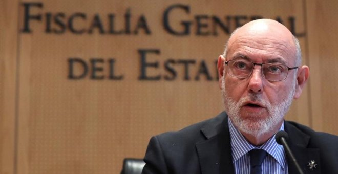 El fiscal general de l'Estat, José Manuel Maza, comunica la presentació de querelles / EFE