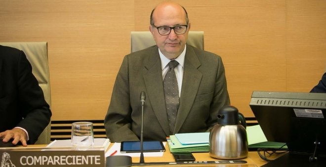 El presidente del Tribunal de Cuentas, Ramón Álvarez de Miranda, en el Congreso. E.P.