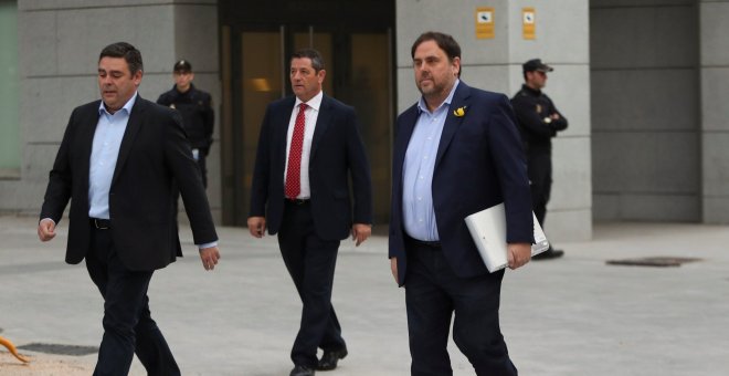 El exvicepresidente catalán Oriol Junqueras a su llegada a la Audiencia Nacional. REUTERS/Susana Vera