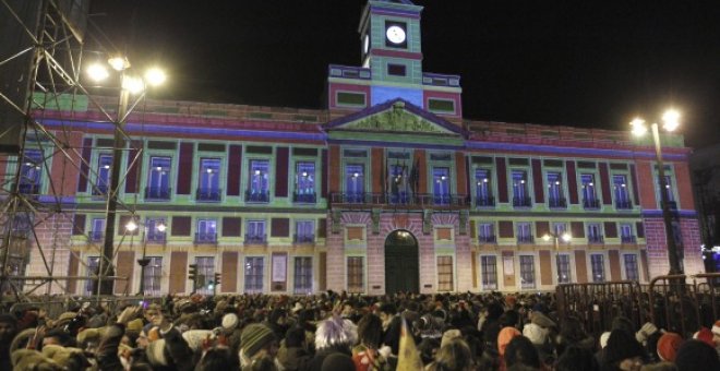 La Puerta del Sol, durante la noche de las campanadas. EFE/Archivo