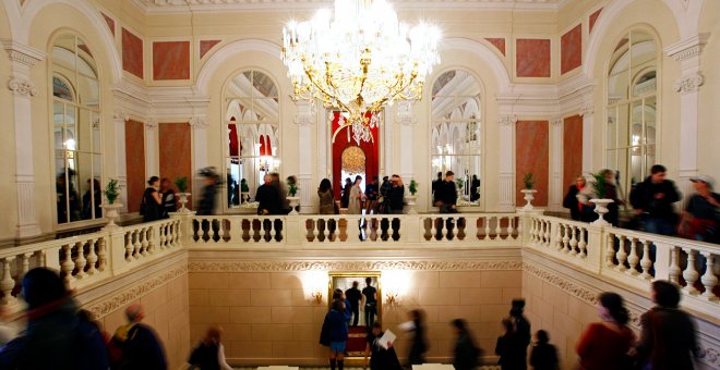 El interior del Teatro Bolshoi en Moscú. REUTERS