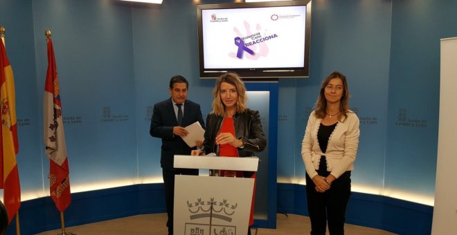 La consejera de Familia e Igualdad de Oportunidades de Castilla y León, Alicia García, durante la presentación de nuevas medidas para los huérfanos de violencia machista / Twitter