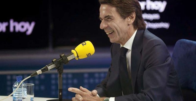 El expresidente del Gobierno José María Aznar, en declaraciones a la cadena SER. | CHEMA MOYA (EFE)