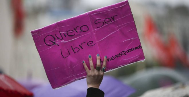 Manifestación en contra de la violencia de género. EFE