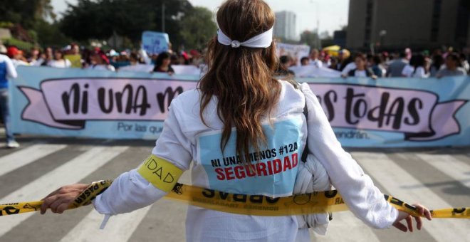 Manifestación contra la violencia machista.EFE