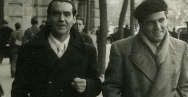 Federico García Lorca y Rafael Rodríguez Rapún.