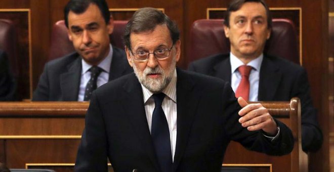 Rajoy interviene en el Congreso. | EFE