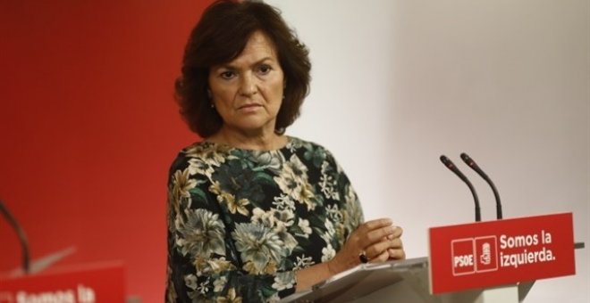 La exministra y dirigente del PSOE Carmen Calvo. E.P.