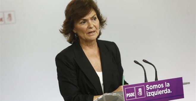 Carmen Calvo, secretaria de Igualdad en el PSOE. /EUROPA PRESS