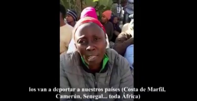 Video de protesta de los internos del CETI de Melilla, difundido por la ONG Caminando Fronteras.