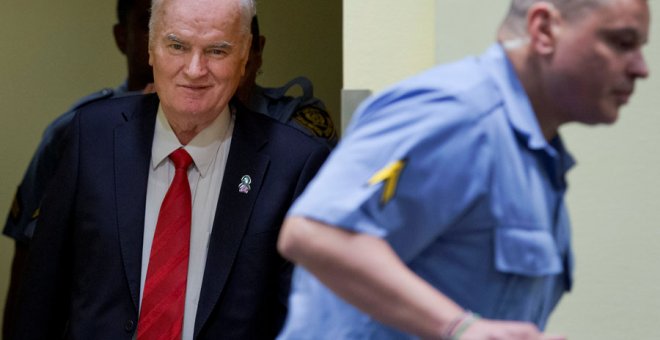 Mladic, en el tribunal que le juzgaba en La Haya este miércoles. REUTERS/Peter Dejong