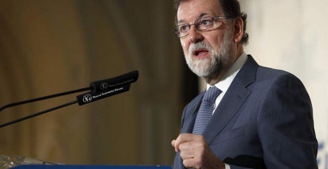 Mariano Rajoy en un desayuno informativo del Fórum Europa, en Madrid. | CHEMA MOYA (EFE)