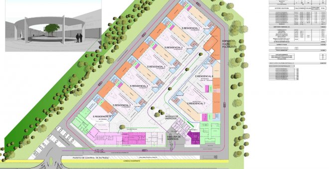 Plano del nuevo CIE de Algeciras difundido por el ministro del Interior, Juan Ignacio Zoido.