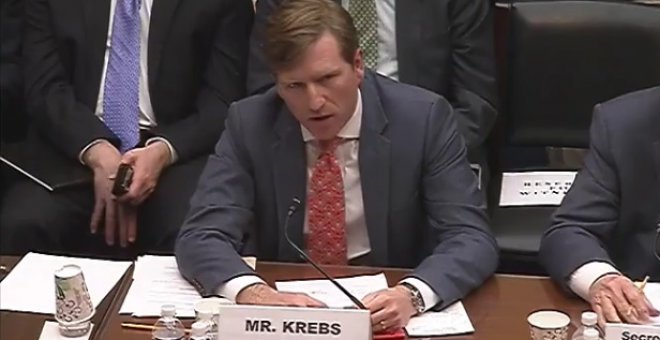 Christopher Krebs, Alto Funcionario en funciones de Subsecretario de Protección Nacional y de la Dirección de Programas del Departamento de Seguridad Interior, durante la comisión.