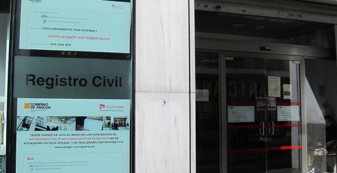 Registro Civil del Gobierno de Aragon. EUROPA PRESS
