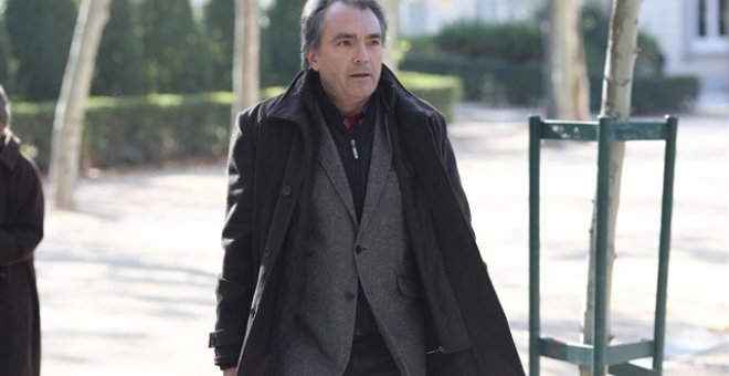 Santiago Espot, a su llegada a la Audiencia Nacional, por el juicio por la pitada en la final de la Copa del Rey de 2015. E.P.