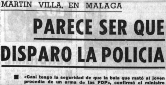 Noticia de un periódico de la época sacada del documental García Caparrós Vive.