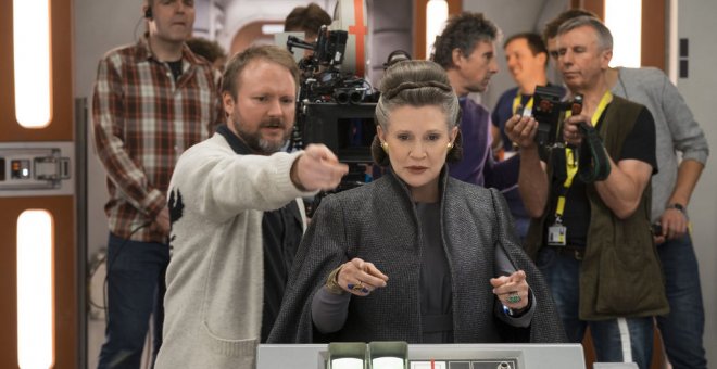 Carrie Ficher en el estreno de 'Star Wars: Episodio VIII - Los últimos Jedi'.