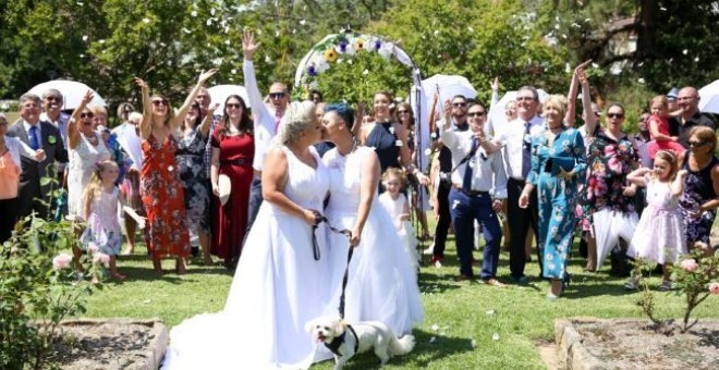 Las dos primeras bodas LGTB en Australia han sido de lesbianas y han ocurrido este fin de semana.