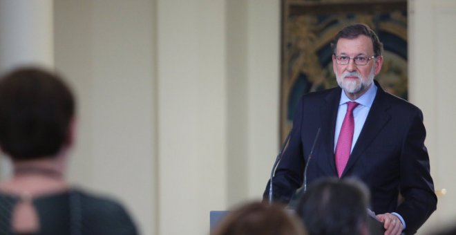 El president del Govern central, Mariano Rajoy, en la seva compareixença després del Consell de Ministres. / La Moncloa