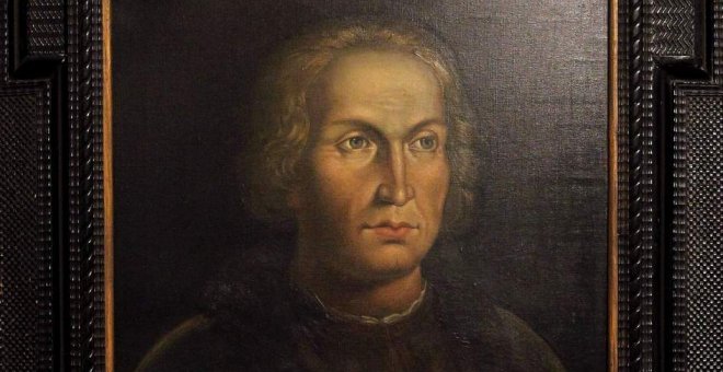 Retrato de Cristobal Colón expuesto en la Casa de Colón de Gran Canaria. (Elvira Urquijo A. / EFE)