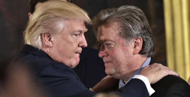 Trump y Bannon, el año pasado. AFP