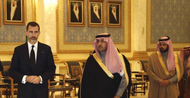 Felipe VI durante su polémico viaje a Arabia Saudí.- EFE