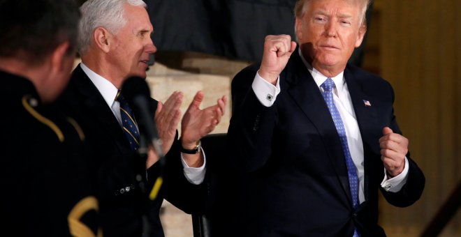 El presidente de EEUU, Donald Trump, en una ceremonia de entrega de medallas en Washington. /EFE