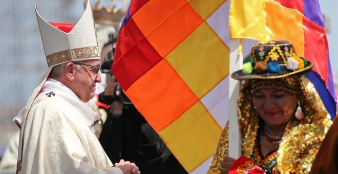 El papa Francisco en su visita a Perú. REUTERS