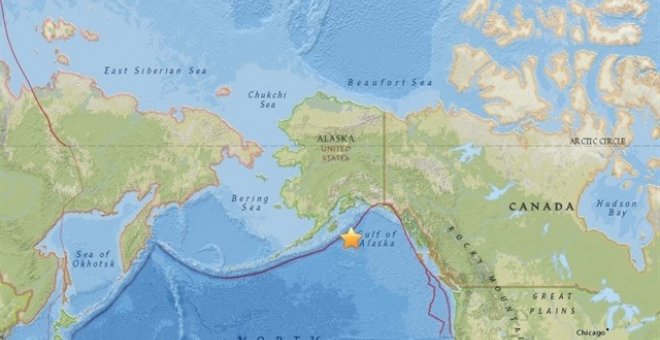 El epicentro del terremoto se ha localizado a 278 kilómetros al sureste de la ciudad de Kodiak.
