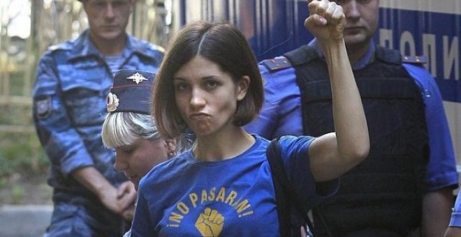 La integrante del grupo punk ruso Pussy Riot Nadezhda Tolokónnikova. EFE/Archivo